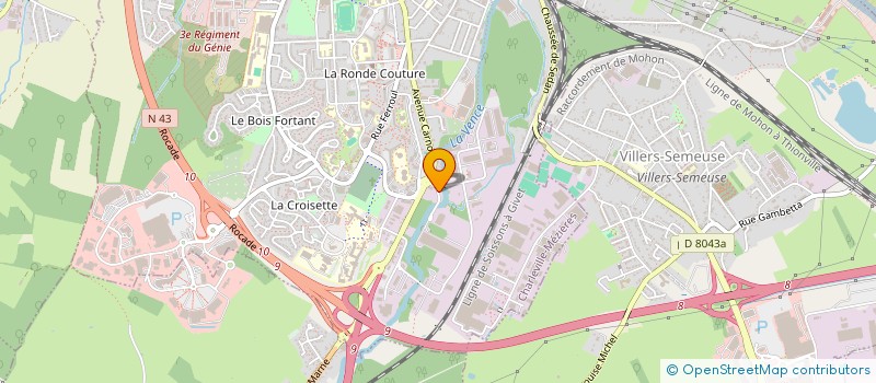 localisation de l'entreprise O.N.R.B à CHARLEVILLE-MEZIERES