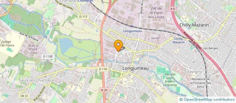 localisation de l'entreprise O'NATTY PARIS à LONGJUMEAU
