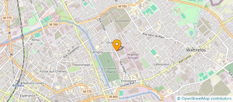 localisation de l'entreprise O NATUR'L  ROUBAIX