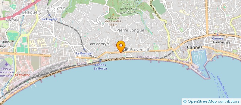 localisation de l'entreprise O NOUVEL AIR à CANNES