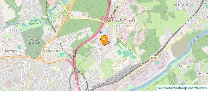 localisation de l'entreprise O.P 87 à LIMOGES
