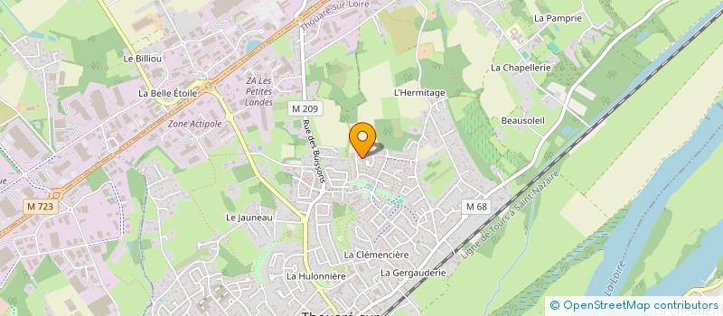 localisation de l'entreprise O.P.B.G.  THOUARE-SUR-LOIRE