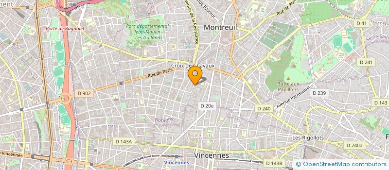 localisation de l'entreprise O.P.S à MONTREUIL