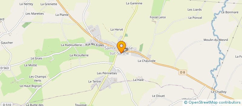 localisation de l'entreprise O P'TIT MARCHE à SAINTE-SCOLASSE-SUR-SARTHE