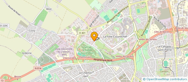 localisation de l'entreprise O P'TITS COLIBRIS à CAEN