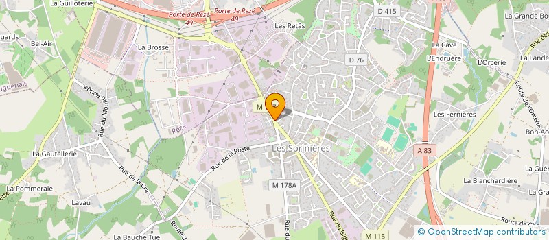 localisation de l'entreprise O PAIN DELICE  LES SORINIERES