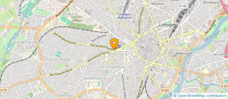 localisation de l'entreprise O PALAIS BIO&QUI-TABLE à LIMOGES