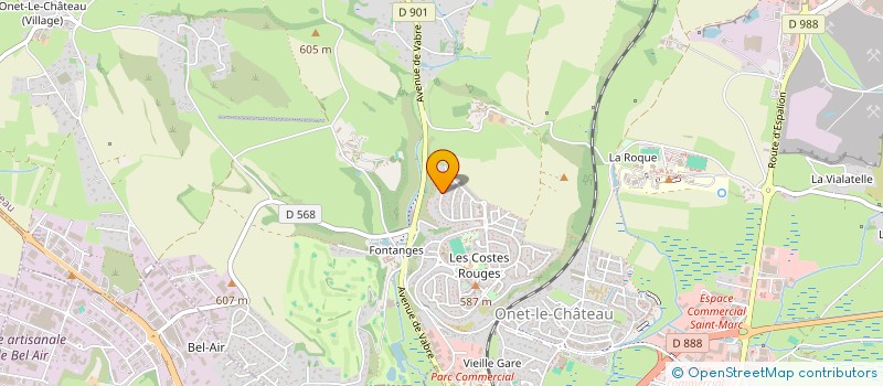 localisation de l'entreprise O' PARADIS DES FRUITS ET LEGUMES  ONET-LE-CHATEAU