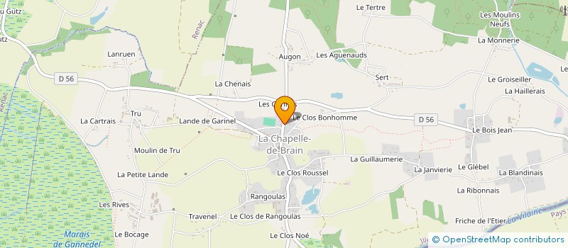 localisation de l'entreprise O PETIT BONHEUR LA DANSE  LA CHAPELLE-DE-BRAIN