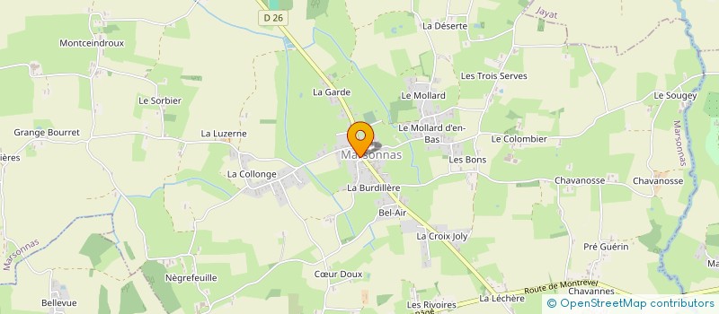 localisation de l'entreprise O PETIT PLAISIR  MARSONNAS