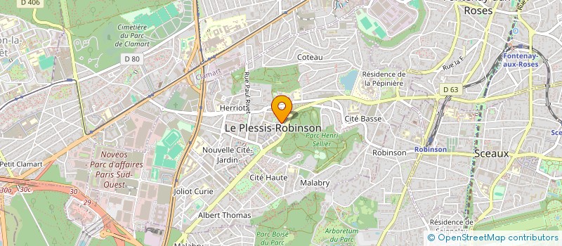 localisation de l'entreprise O'PLAISIR BIO à LE PLESSIS-ROBINSON