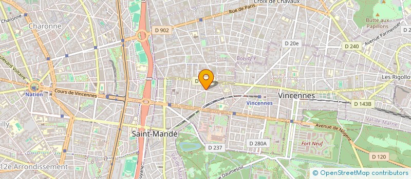 localisation de l'entreprise O'PLOMBIER à VINCENNES