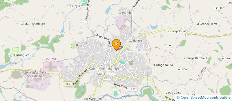 localisation de l'entreprise O'POELE à SAINT-SYMPHORIEN-SUR-COISE