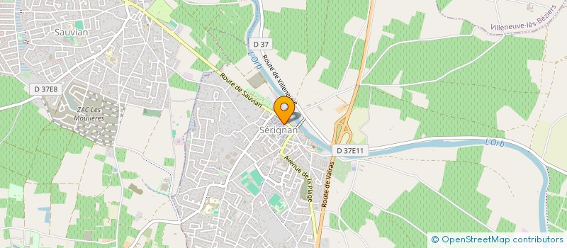 localisation de l'entreprise O-PROCESS à SERIGNAN