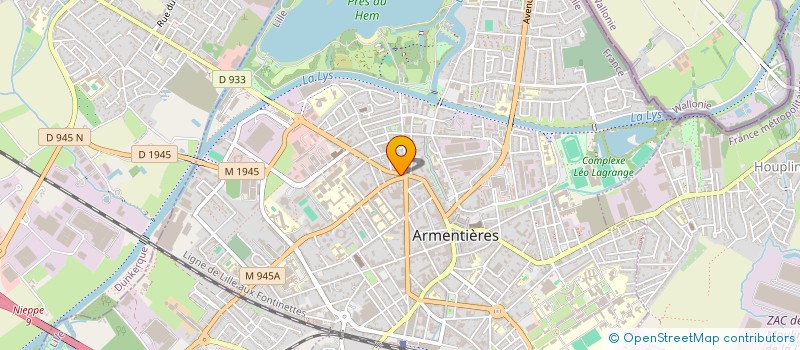 localisation de l'entreprise O'PTI CREUX à ARMENTIERES
