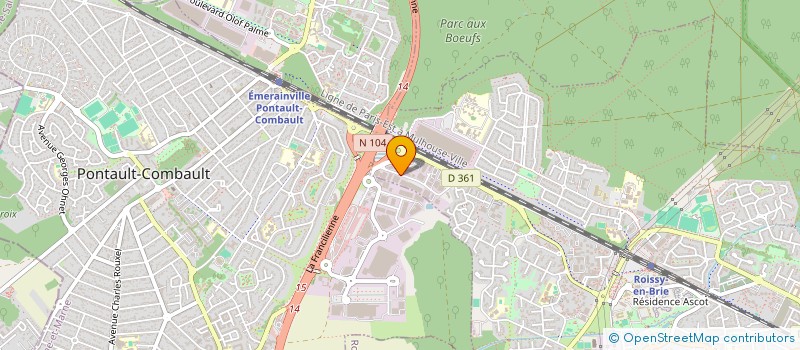 localisation de l'entreprise O'PTI PATISSIER  ROISSY-EN-BRIE