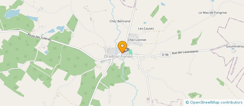 localisation de l'entreprise O'PTIT FANAIS  ORADOUR-FANAIS