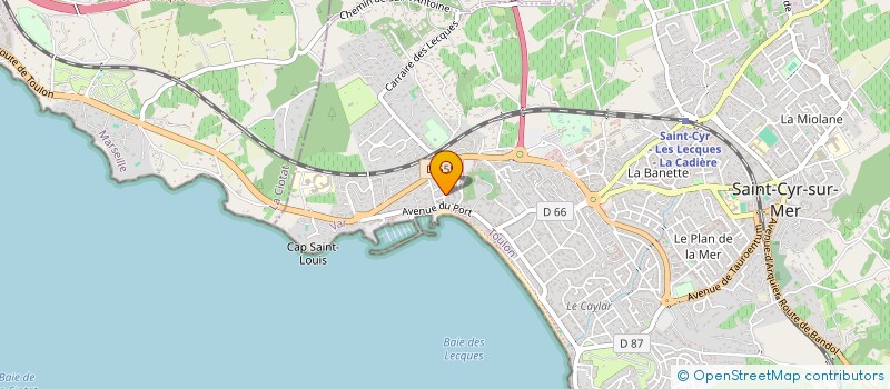 localisation de l'entreprise O-PULSE à SAINT-CYR-SUR-MER