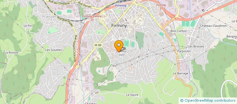 localisation de l'entreprise O QUARTIER VERT CONSEIL CITOYEN DE FIRMINY VERT  FIRMINY