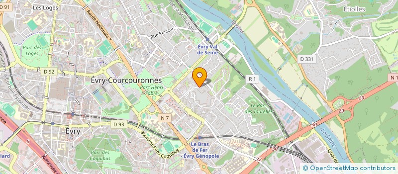 localisation de l'entreprise O.R.A.M à EVRY-COURCOURONNES