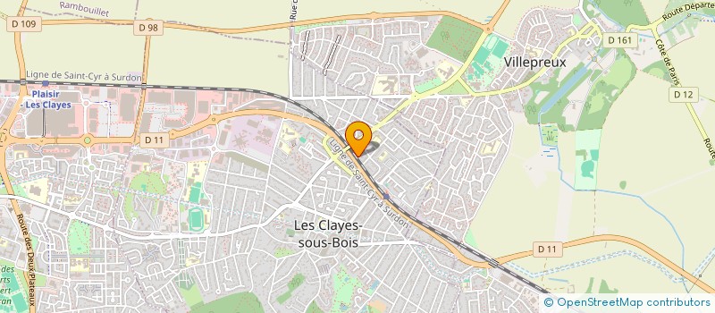 localisation de l'entreprise O.R.M. BATIMENT  LES CLAYES-SOUS-BOIS