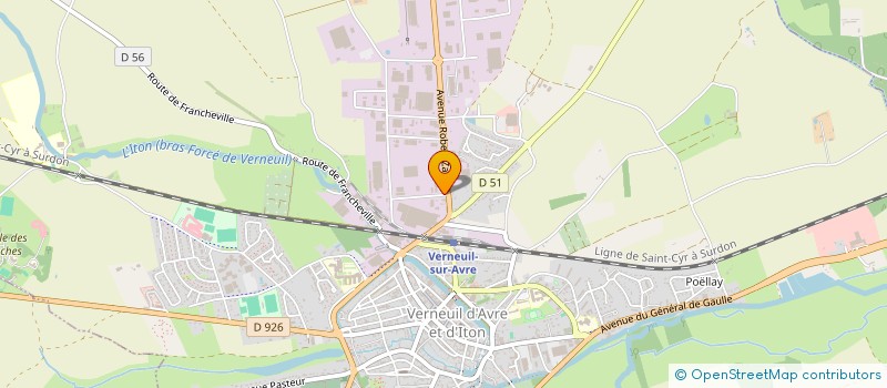 localisation de l'entreprise O.R.T.P.  VERNEUIL D'AVRE ET D'ITON