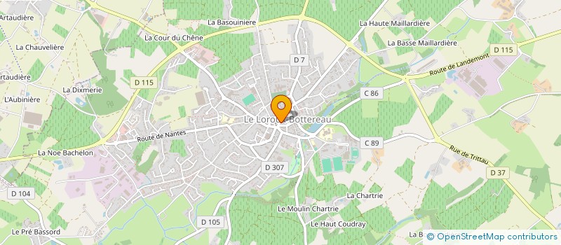 localisation de l'entreprise O'REFLETS  LE LOROUX-BOTTEREAU