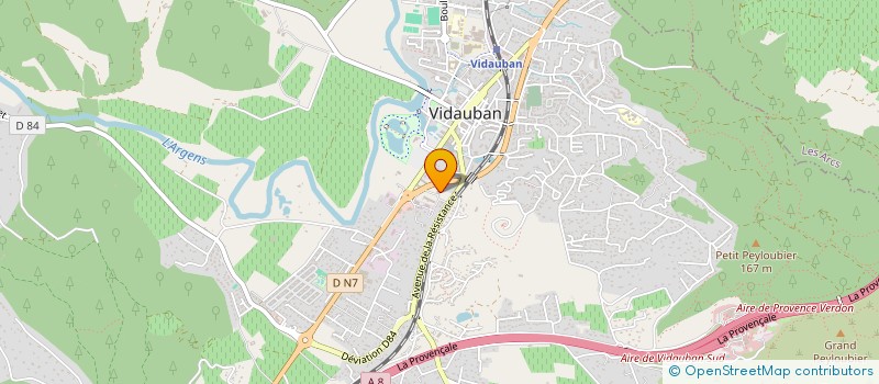 localisation de l'entreprise O'RODIZIO  VIDAUBAN