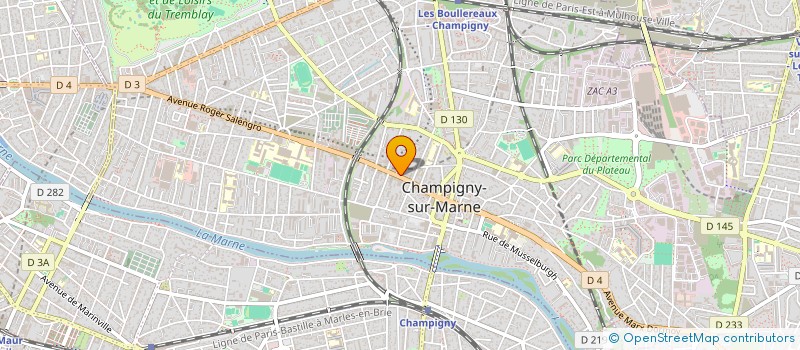 localisation de l'entreprise O ROYAUME DE LA BEAUTE  CHAMPIGNY-SUR-MARNE