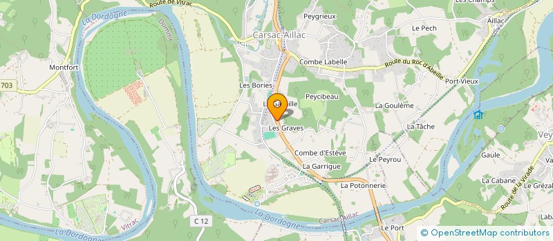 localisation de l'entreprise O & S à CARSAC-AILLAC