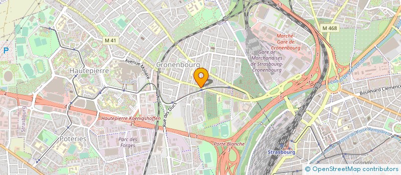 localisation de l'entreprise O.S.B à STRASBOURG