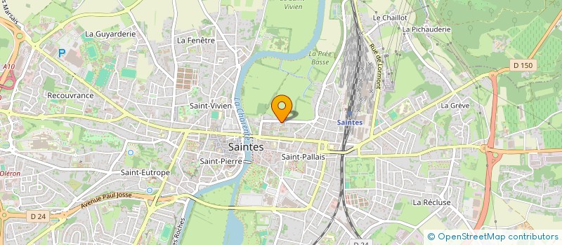 localisation de l'entreprise O'SALINE COSMETHIC à SAINTES