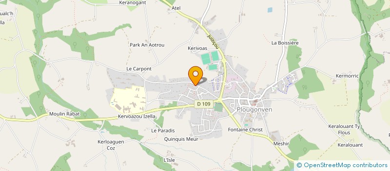 localisation de l'entreprise O'SEC COUVERTURE  PLOUGONVEN