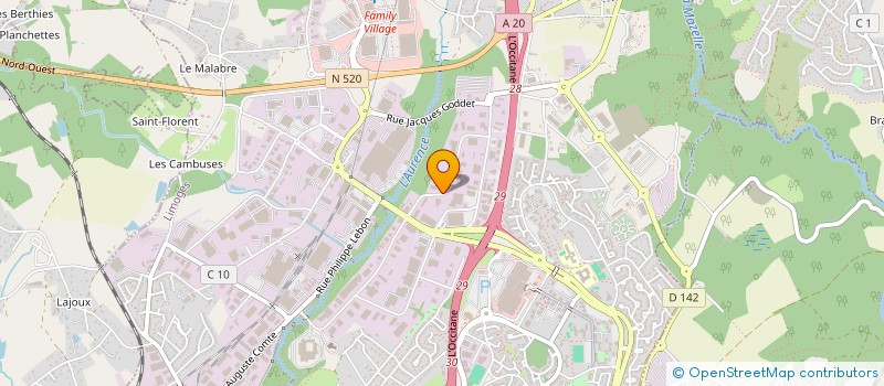 localisation de l'entreprise O'SECOURS à LIMOGES
