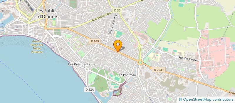 localisation de l'entreprise O & SENS à LES SABLES D'OLONNE