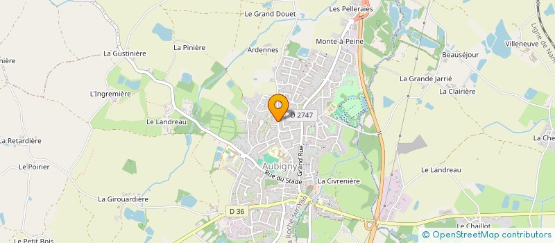 localisation de l'entreprise O'SERVICES 85 à AUBIGNY-LES CLOUZEAUX