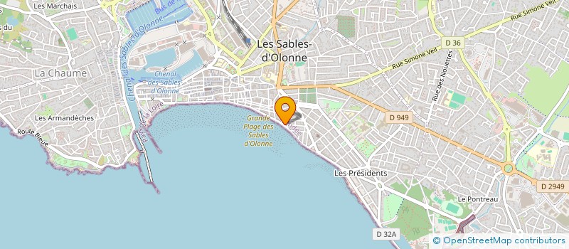 localisation de l'entreprise O SEVEN BAR à LES SABLES-D'OLONNE