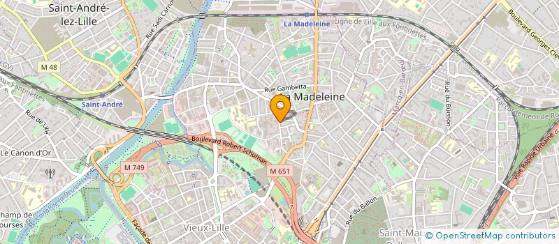 localisation de l'entreprise O'SNACK LA MADELEINE à LA MADELEINE