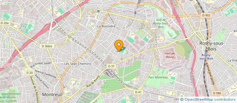 localisation de l'entreprise O SOLEIL à MONTREUIL