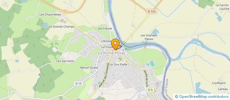 localisation de l'entreprise O'SOUVENIRS à LA ROCHE-POSAY