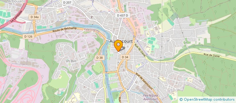 localisation de l'entreprise O'TAN à AUDINCOURT