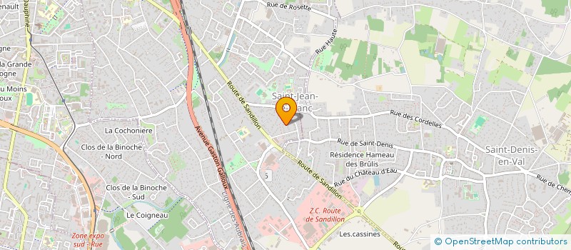 localisation de l'entreprise O'TAXI à SAINT-JEAN-LE-BLANC