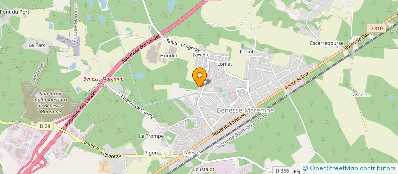 localisation de l'entreprise O'TINA FAMILY  BENESSE-MAREMNE