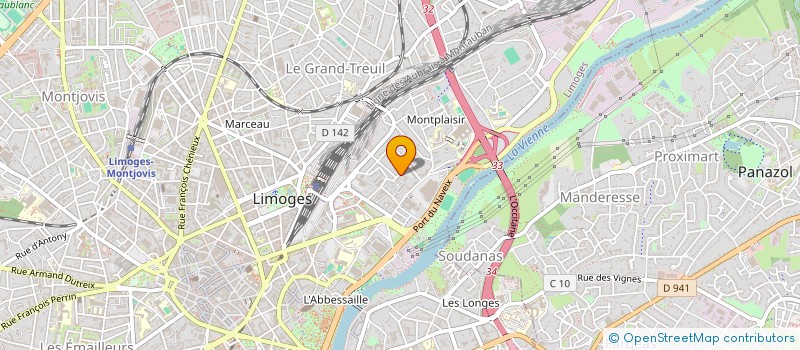localisation de l'entreprise O'TOP SERVICES à LIMOGES