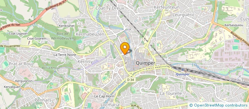 localisation de l'entreprise O'TRADI  QUIMPER