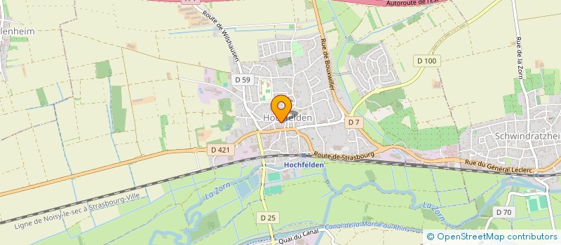 localisation de l'entreprise O'TREFLE  HOCHFELDEN