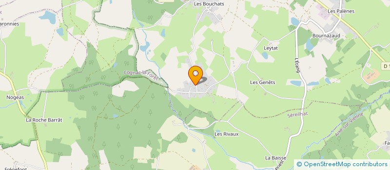 localisation de l'entreprise O.V PEINTURE à SAINT-PRIEST-SOUS-AIXE