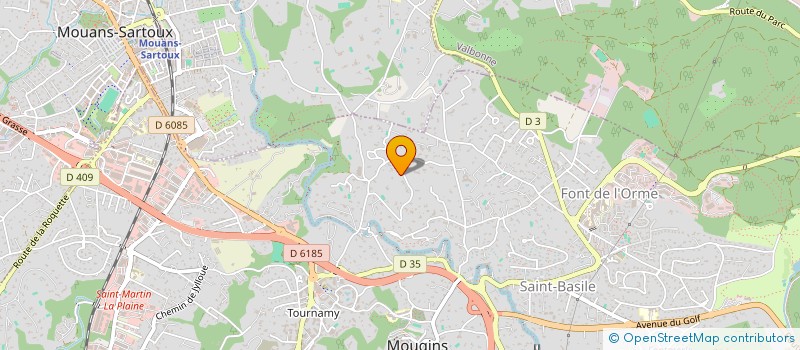 localisation de l'entreprise O.Z.AZUR à MOUGINS