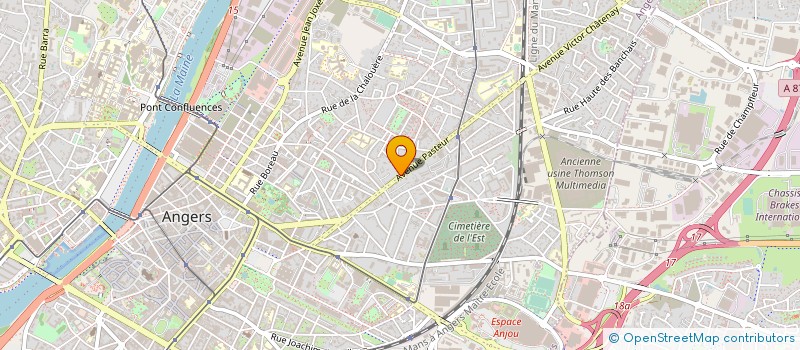 localisation de l'entreprise O2 ANGERS EST à ANGERS