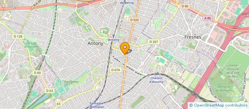 localisation de l'entreprise O2 ANTONY à ANTONY